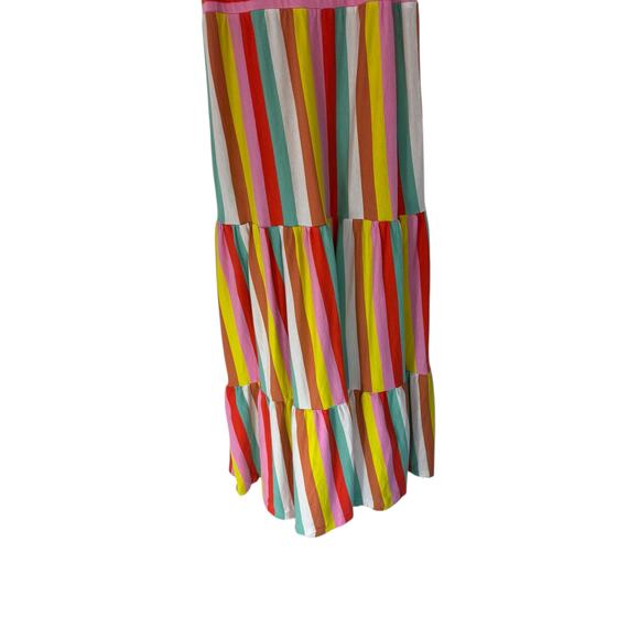J.Crew Multicolor Sleeveless Beachy Resort Rainbow Stripe Maxi Dress Size XS - Picture 5 of 11